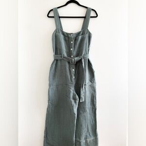 Zara Gauze Belted Jumpsuit